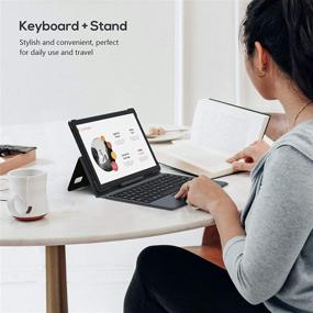 img 3 attached to 🔌 Vastking Kingpad K10 Docking Keyboard Case - 80 Keys, 5 Pin Connection, Grey, Foldable (Only for K10 Tablet)