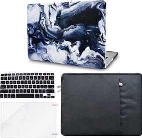 img 4 attached to 📦 KECC Laptop Case Bundle for Old MacBook Pro 13" (CD Drive) - Plastic Hard Shell Case A1278 with Keyboard Cover, Sleeve, and Screen Protector - Black Grey Marble Design