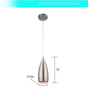 img 1 attached to Регулируемый современный мини-подвесной светильник Dysmio, 12 дюймов,