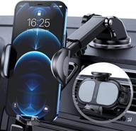 📱 desertwest car phone mount [long-lasting] universal cell phone holder for car dashboard windshield air vent super strong car phone holder compatible with iphone 13 pro max 12 11 samsung galaxy s20+ logo