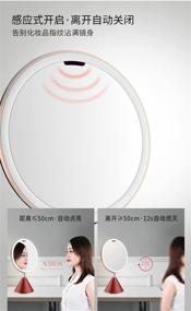 img 1 attached to TOUCHBeauty Smart Lighted Makeup Mirror: Sensor Touch-Control Brightness, 3 Color Lighting, HD 1X 5X Magnification, Metal Stand Red TB-1976