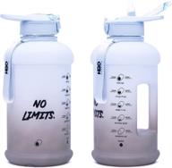 🚰 stay hydrated and inspired: h2o capsule inspo half gallon water bottle with time marker and straw - your motivational water tracker for daily intake. stay on track with this big bpa free 64 oz jug for workouts and pregnancy (rocky shore) logo