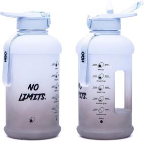 img 4 attached to 🚰 Stay Hydrated and Inspired: H2O Capsule INSPO Half Gallon Water Bottle with Time Marker and Straw - Your Motivational Water Tracker for Daily Intake. Stay on Track with this Big BPA Free 64 oz Jug for Workouts and Pregnancy (Rocky Shore)