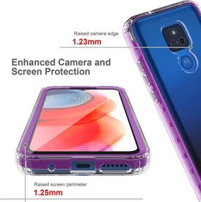 img 1 attached to 📱 Shockproof Purple JXVM Case for Motorola Moto G Play 2021 with Built-in Screen Protector