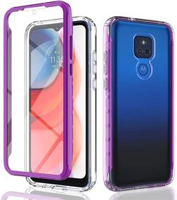 img 4 attached to 📱 Shockproof Purple JXVM Case for Motorola Moto G Play 2021 with Built-in Screen Protector