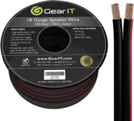 gearit профессиональная серия кабеля для динамиков 18awg (100 футов / 30,48 м) для домашнего кинотеатра и автомобильных динамиков - черный логотип