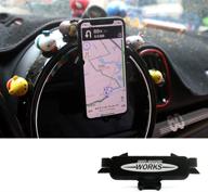 📱 hands-free cell phone stand bracket for mini cooper | dashboard holder for 4-6.5 inch phones | compatible with f55 f56 f57 f54 f60 | plug-in cradle | not suitable for r model logo