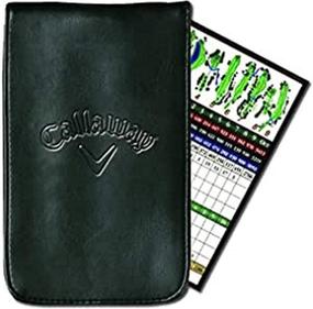 img 4 attached to 🏌️ Callaway Leather Golf Scorecard Holder – Stylish Black, Compact & Durable at 7" x 4.25