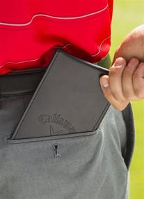 img 1 attached to 🏌️ Callaway Leather Golf Scorecard Holder – Stylish Black, Compact & Durable at 7" x 4.25