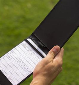 img 2 attached to 🏌️ Callaway Leather Golf Scorecard Holder – Stylish Black, Compact & Durable at 7" x 4.25