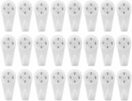 🖼️ non-trace wall picture hooks - pack of 24 plastic invisible hooks for picture frames - white logo