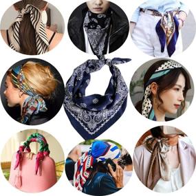 img 1 attached to Feeling Scarves Bandana 27 Inch Square Women's Accessories for Scarves & Wraps