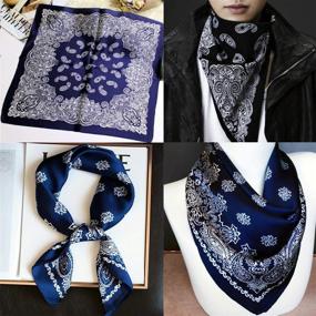 img 3 attached to Feeling Scarves Bandana 27 Inch Square Women's Accessories for Scarves & Wraps