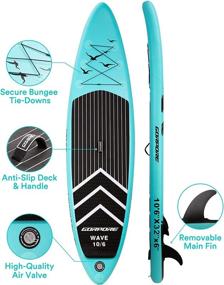 img 3 attached to 10'6 ft Inflatable Stand Up Paddle Board: 🏄 GORPORE SUP with Non-Slip Deck and Free Premium Accessories