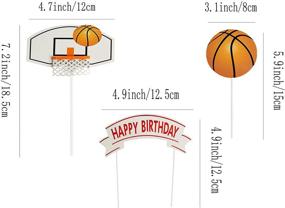 img 2 attached to 🏀 DIY Basketball Happy Birthday Cake Topper Set of 7 - Sport Cake Party Decorations for Boys, Sports Party Supplies