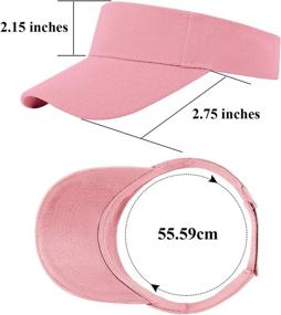 img 3 attached to 🧢 Cooraby Sports Sun Visor Hats: Adjustable Caps for Ultimate Sun Protection – Ideal for Women and Men