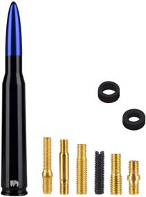 img 1 attached to 💙 Enhance Your Chevy & GMC Truck's Look with ONE250 Bullet Style Antenna - Perfectly Compatible with Chevrolet Silverado, Colorado, GMC Sierra and Denali Models (Blue)