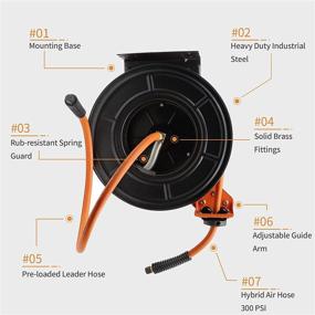 img 3 attached to Giraffe Air Hose Reel Hybrid Retracble Duty Reel