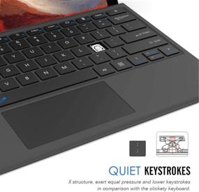 img 1 attached to 🔋 Arteck Ultra-Slim Portable Bluetooth Wireless Keyboard with Touchpad and Rechargeable Battery - Designed for Microsoft Surface Pro