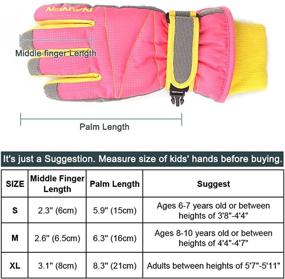 img 3 attached to Winter Warm Windproof Outdoor Sports Gloves for Boys and Girls by MAGARROW: Stay Cozy and Active!