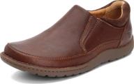 shop the classic style of born men's nigel slip brown shoes for men logo