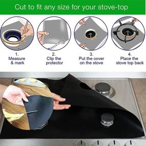 img 1 attached to 5Pack Large Oven Liners: Heavy Duty Gas Stove Covers, Non-Stick, BPA and PFOA Free 16'' By 24''