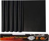 5pack large oven liners: heavy duty gas stove covers, non-stick, bpa and pfoa free 16'' by 24'' логотип