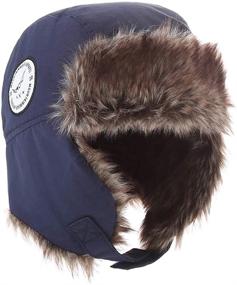 img 4 attached to 🌙 Stylish Moon Kitty Aviator Earflap Boys' Accessories for 8-10-Year-Olds
