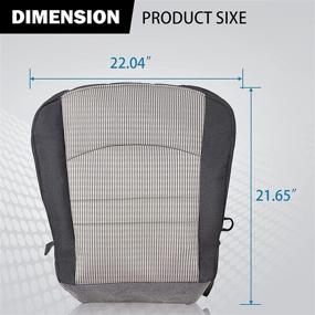 img 3 attached to SHINEHOME Replacement Cloth Driver Side Bottom Seat Cover for 2009-2012 Dodge Ram 1500 2500 3500 4500 5500 SLT, Gray