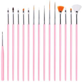 img 2 attached to 💅 BQTQ Nail Art Brushes Set with 15 Fake Manicure Fingers, 50 Practice Nail Tips, 15 Nail Brushes, and 1 White Reusable Adhesive Putty for Nail Art Training