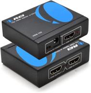 🎮 orei 4k hdmi splitter - ultra hd 4k @ 30 hz 1x2 v. 1.4 hdcp, power hdmi, supports 3d full hd 1080p - xbox, ps4 ps3 fire stick blu ray apple tv hdtv - adapter included logo