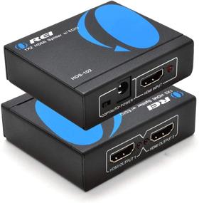 img 4 attached to 🎮 OREI 4K HDMI Splitter - Ultra HD 4K @ 30 Hz 1x2 V. 1.4 HDCP, Power HDMI, Supports 3D Full HD 1080P - Xbox, PS4 PS3 Fire Stick Blu Ray Apple TV HDTV - Adapter Included