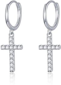 img 2 attached to 💎 Huggie Earrings in Sterling Silver - Girls' Jewelry for Optimal Style