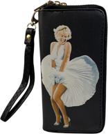 👜 marilyn monroe smartphone wristlet: women's handbag & wallet combo, perfect for wallets logo
