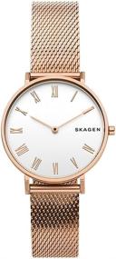 img 4 attached to ⌚ Дамские часы Skagen SKW2714 с кварцевым механизмом, розовым золотом и аналоговым дисплеем.