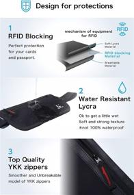 img 1 attached to 🔒 SECURIPO Rfid Lycla Waterproof Material Red×Black: Advanced Security and Style Combined