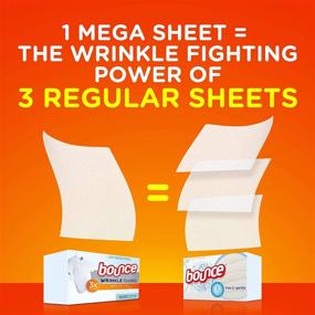 img 1 attached to 🧺 Bounce WrinkleGuard Mega Dryer Sheets, Fabric Softener and Wrinkle Releaser Sheets, Unscented, 120 Count, Pack of 2, 60 Count Each