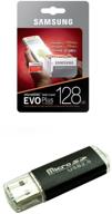 📱 128 гб samsung evo plus micro sdxc class 10 uhs-1 128g памятная карта для samsung galaxy note 8, s8, s8+ plus, s7, s7 edge, s5 active мобильный телефон с бонусным sd/tf usb кардридером (mb-mc128ga) - решение для расширения памяти с высокой емкостью с бонусным кардридером. логотип