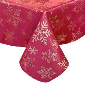 img 2 attached to Newbridge Snowflake Christmas Tablecloth with Beautiful Snowflakes