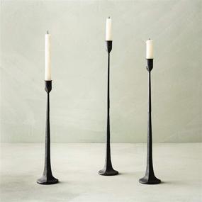 img 4 attached to Iron Taper Candle Holder Set of 3 - 🕯️ Decorative Candle Stand - Candlestick Holder for Wedding, Dining, Party