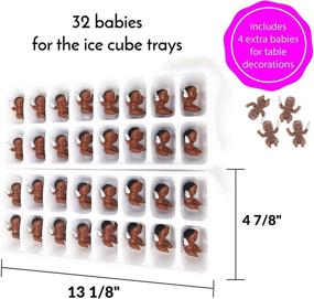 img 2 attached to 👶 SEO-Optimized Baby Shower Game: 'My Water Broke Game' by Shower Games & Co. - Includes Ice Cubes with Mini Plastic Babies, Original 32 People Classic Design featuring Tan or Brown Babies (Brown Babies, Classic)