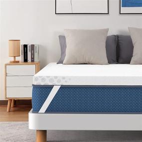 img 4 attached to 🛏️ iHomy Cooling Gel Infused Queen Mattress Topper - 3 Inch Memory Foam with Removable Breathable Cover