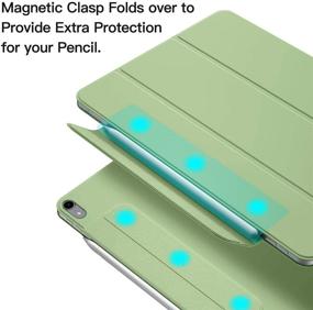 img 3 attached to 📱 2020 New iPad Air 4th Gen Magnetic Smart Case - Ultraslim Cover with Magnetic Attachment, Pencil Pairing & Charging, Trifold Stand, Auto Sleep/Wake - Matcha Green