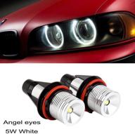 🚗✨ enhance your vehicle's style with ricoy 2x 5w e39 led angel eye halo ring marker side lights - pack of 2 logo