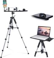 🎥 klvied universal projector tripod stand - versatile laptop stand with mouse tray, phone holder and adjustable height - ideal for stage, studio and office use logo