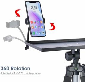 img 1 attached to 🎥 Klvied Universal Projector Tripod Stand - Versatile Laptop Stand with Mouse Tray, Phone Holder and Adjustable Height - Ideal for Stage, Studio and Office Use