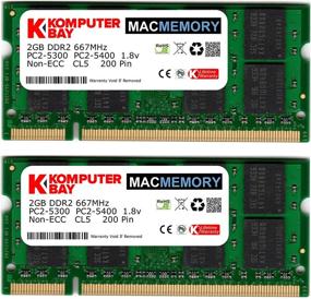 img 1 attached to 💻 Enhance your iMac and MacBook Performance with Komputerbay MACMEMORY Apple 4GB Kit (2X 2GB Modules) PC2-5300 667MHz DDR2 SODIMM