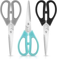 🔪 ibayam 8 inch kitchen shears scissors – stainless steel, dishwasher safe for herbs, chicken, meat, fish, bbq – utility cooking scissors for women and men with small hands logo