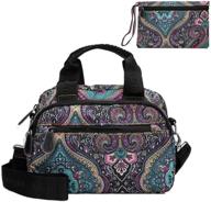 👜 nylon crossbody purse for women - lightweight, water-resistant shoulder bag ideal for sport, travel, beach, shopping - tote bag with wallet (mandala design) logo