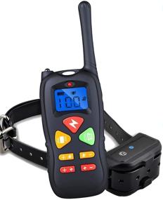 img 4 attached to Surlong1500ft Rainproof Dog Training Collar: Rechargeable Remote E-Collar with Beep/100 Level Vibration/Shock for Puppies (10-110lbs)